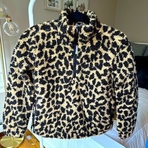 Crew cuts, leopard fleece